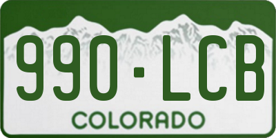 CO license plate 990LCB
