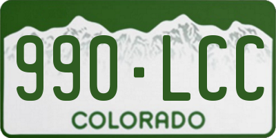 CO license plate 990LCC
