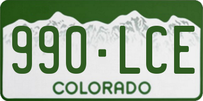 CO license plate 990LCE