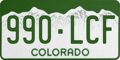 CO license plate 990LCF