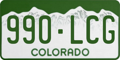 CO license plate 990LCG
