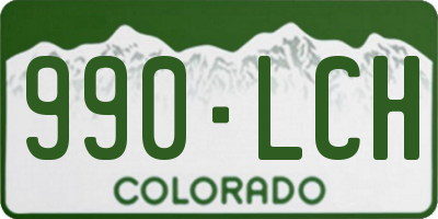 CO license plate 990LCH
