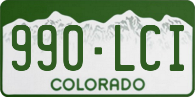 CO license plate 990LCI