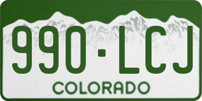 CO license plate 990LCJ