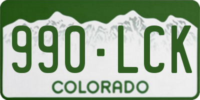 CO license plate 990LCK
