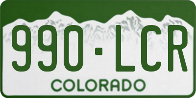 CO license plate 990LCR