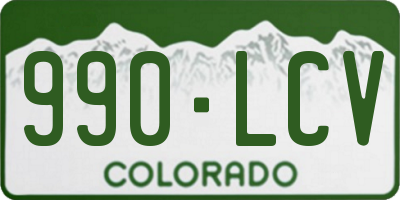 CO license plate 990LCV