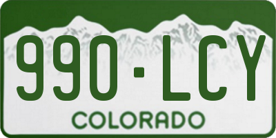 CO license plate 990LCY