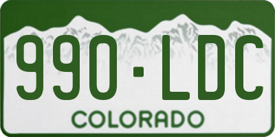CO license plate 990LDC