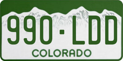 CO license plate 990LDD