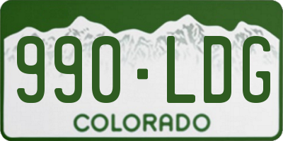 CO license plate 990LDG
