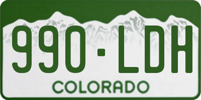CO license plate 990LDH