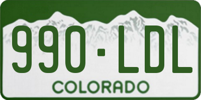 CO license plate 990LDL
