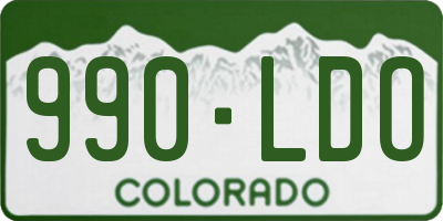 CO license plate 990LDO