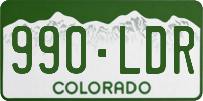 CO license plate 990LDR