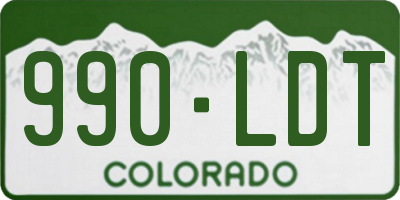 CO license plate 990LDT