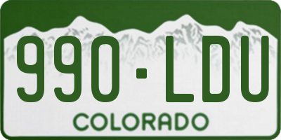 CO license plate 990LDU