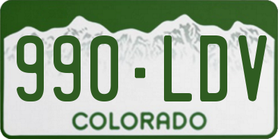 CO license plate 990LDV