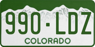 CO license plate 990LDZ