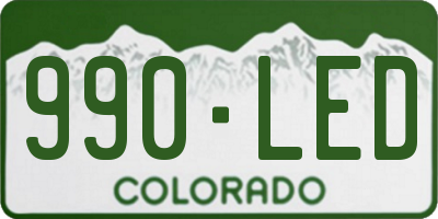 CO license plate 990LED