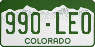 CO license plate 990LEO