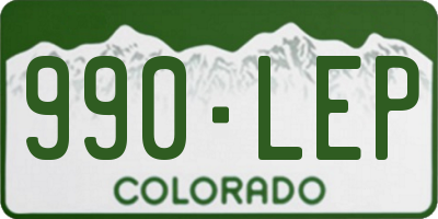 CO license plate 990LEP