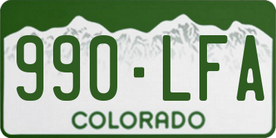 CO license plate 990LFA