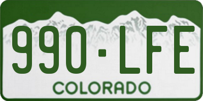 CO license plate 990LFE