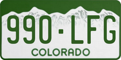 CO license plate 990LFG