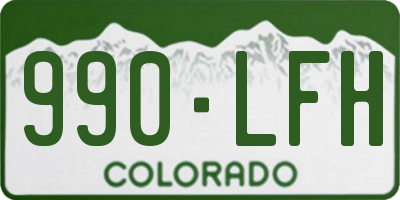 CO license plate 990LFH