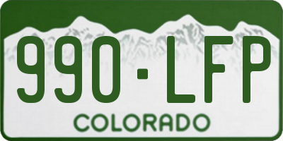 CO license plate 990LFP