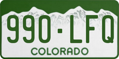 CO license plate 990LFQ