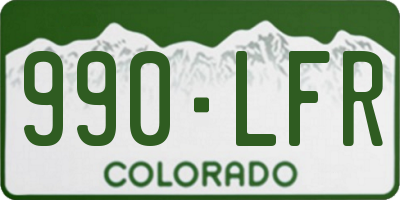 CO license plate 990LFR