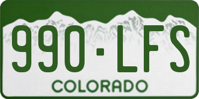 CO license plate 990LFS
