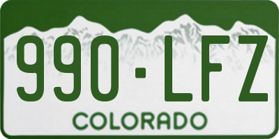 CO license plate 990LFZ