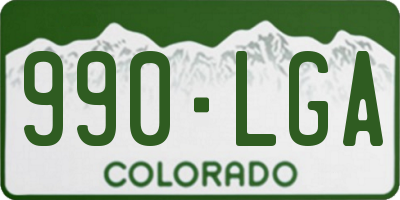 CO license plate 990LGA