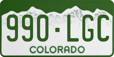 CO license plate 990LGC