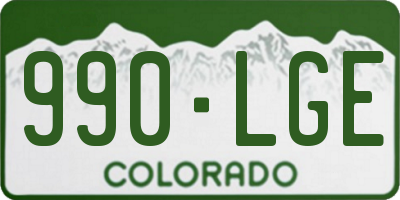 CO license plate 990LGE