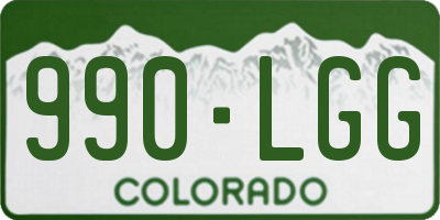 CO license plate 990LGG