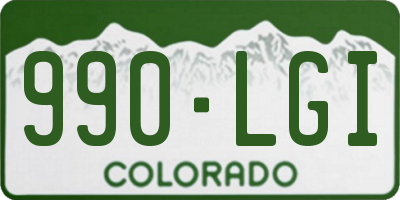 CO license plate 990LGI