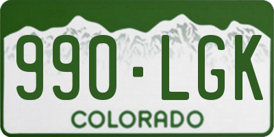 CO license plate 990LGK