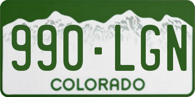 CO license plate 990LGN