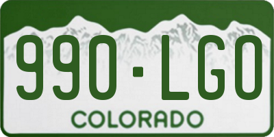 CO license plate 990LGO