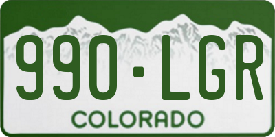 CO license plate 990LGR