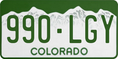 CO license plate 990LGY