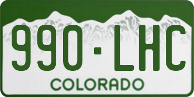 CO license plate 990LHC