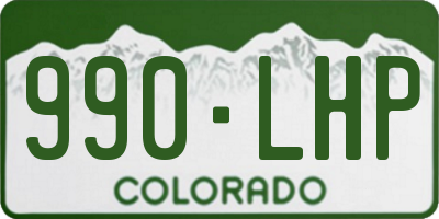 CO license plate 990LHP