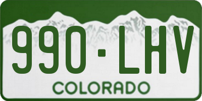 CO license plate 990LHV