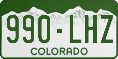 CO license plate 990LHZ