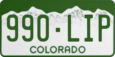 CO license plate 990LIP